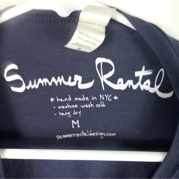 "Summer Is My Way of Life" Women's T-Shirt M Blue Casual Soft Girl Handmade NYC - Picture 5 of 6